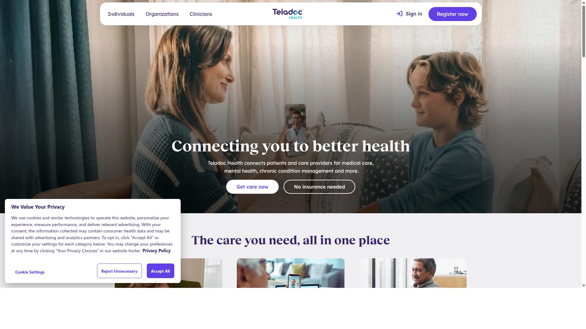 Teladoc website